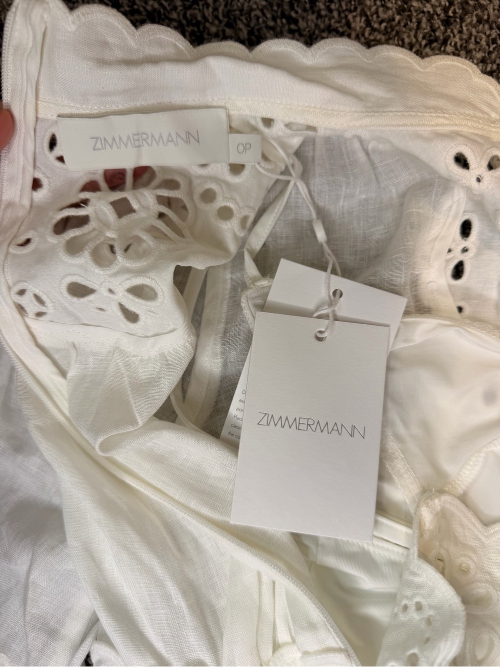 Zimmermann Acacia Broderie Mini Dress - Size OP - Picture 8 of 10